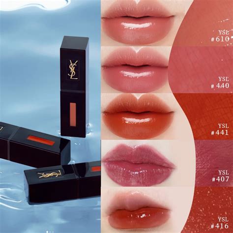 ysl lip tint 407|ysl 610 lipstick.